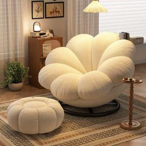 원룸소파 싱글소파의자 발코니 회전 특수 주니어 넓은싱글쇼파 아이보리발판 디자인