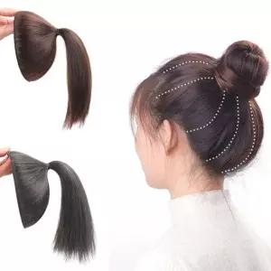 올림머리 볼륨 가발 헤어피스 볼륨똥 부분 여성 업스타일 패드 반구형 정수리 올림머리가발