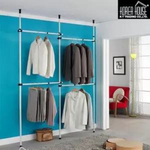 [생활] 4단 폴 KT 행거 일반형 25mm 옷걸이 수납 정리