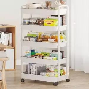 [생활] 화이트 트롤리 5단 수납선반