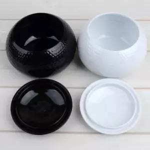 육형제 플라스틱 원형 바둑알통 바둑통 1SET