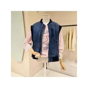 [하프클럽/데스틸]  D2513VT03 박시핏 하트 데님 베스트