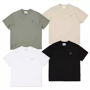 [백화점 홈쇼핑 정품] 노르디스크 남성 프리미엄 기자코튼 반팔 티셔츠 OMM24243 4Color