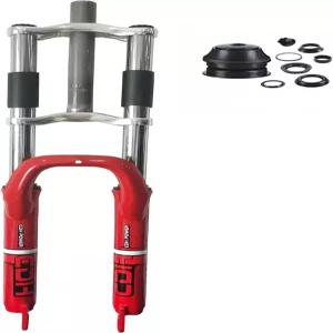 DONSP 1986 자전거 서스펜션 포크 26인치 및 1/8인치 헤드셋 콤보 디스크 브레이크 레드 포크/자전거 1개