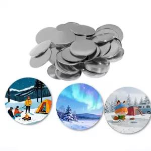 58MM 자석형 핀버튼 키링 금속 원형 DIY 굿즈 100개