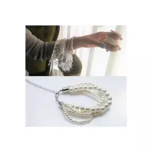 레이어드 진주팔찌 세련된 셀프웨딩 스몰결혼식 신부악세사리 여성 브레이스릿 액세사리