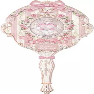 플라워 노우즈 버니 가든 핸드 미러 빈티지 휴대용 핸드헬드 팬시 앤 프리티 프린세스 긴 손잡이 소녀