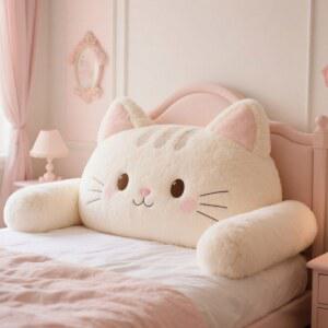 대형 삼각 등받이 쿠션 메모리폼 캐릭터 디자인