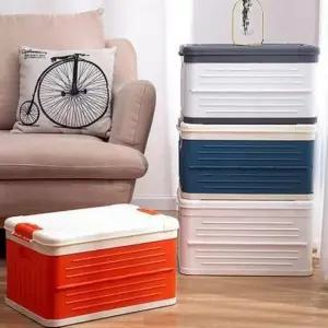 [생활] 수납정리함 정리박스 수납박스 뚜껑 정리함 접이식 다용도 1P M