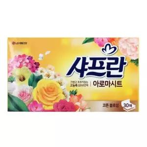 샤프란 아로마 시트 코튼 블로섬 30매 샤프란 섬유유연제 고농축 티슈 시트
