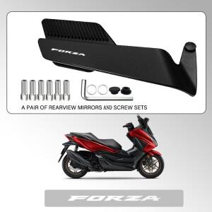 FORZA Honda 호환 350 750 NSS350 NSS 로고 용 인증 광각 바이크 오토바이 고정 윈드 윙 백미러 트랙