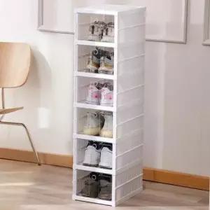 [생활] 굿라이프 접이식 6단 신발정리함 화이트 틈새신발장