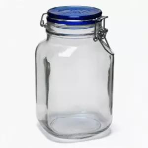 [제이커머스]보르미올리 유리병 잼병 과일청 밀폐용기 블루 2000ml 담금주병 원두 매실병 젬병 수제과일청
