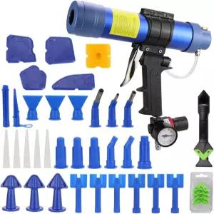 에어 실란트 건 10온스/310ml 공압 코킹 실리콘 노즐 유리 고무 그라우트 구조 어플리케이터 접착 도구