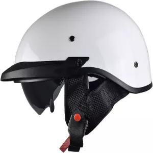 성인 스쿠터 ATV 크루저 DOT 승인을 받은 남성용 썬바이저 모터사이클 헬멧 하프