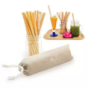 [이지커머스]대나무빨대 10개 빨대솔 파우치 세트 빨대 종이빨대 환경빨대 스텐빨대