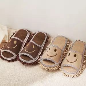 [이지커머스]스마일 청소 슬리퍼 바닥 청소걸래 청소실내화 청소포 청소용품 청소털신