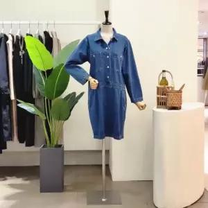 [하프클럽/포커스]  FS4A7OP00695 투포켓 데님 미디엄 원피스