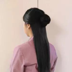 올림머리 똥머리 가발 머리끈 블랙 똥머리가발 만두머리 올림머리가발 가채 로우번가발