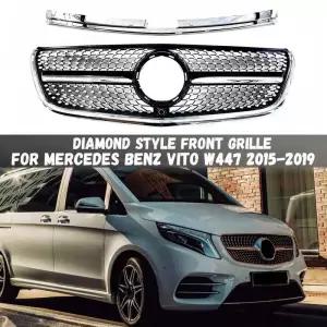 다이아몬드 앞범퍼 그릴 후드 튜닝 레이싱 벤츠 호환 Vito W447 2015 2016 2017 2018 2019 바디킷