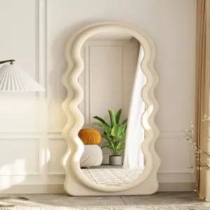 스탠드 전신거울 매장용 포토존 피팅 드레스룸 카페 물결모양