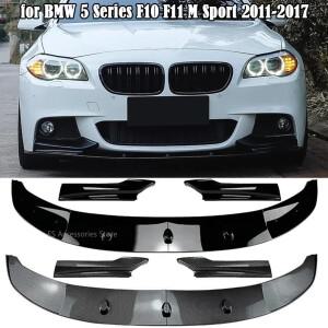 앞범퍼 립 바디 키트 스포일러 BMW 호환 5 시리즈 F10 F11 520 523 525 535 530 M 스포츠 2011- 자동차 스