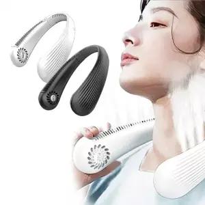 아이스쿨러 듀얼팬 휴대용  목걸이 선풍기 탁상용 여행용 캠핑