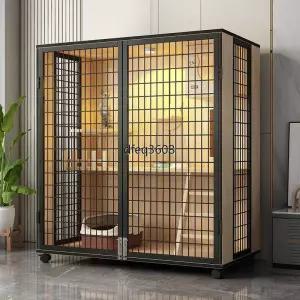 케이지 고양이 대형 놀이터 격리장 빌라 원목집 집 2층