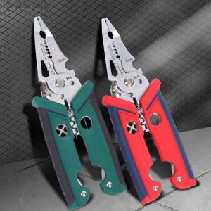 듀얼 블레이드 와이어 스트리퍼 다기능 케이블 커터 전기 기술자 DIY 산업용 미끄럼 방지 핸들 합금강