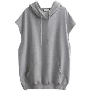 무지 조끼 여성 후드조끼 의류 패션 후드티 스트리트 스타일 여름 맨투맨 빅사이즈