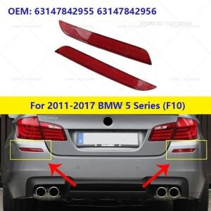 2011- BMW 호환 528i 535d M5 F10 후면 범퍼 반사판 램프 렌즈 63147842955