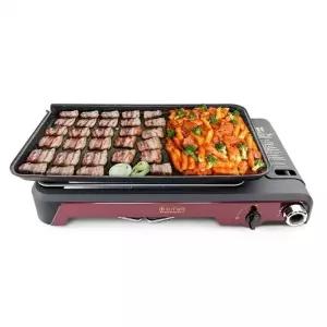 ( )와이드 버너 캠핑용 고기불판 휴대용 코팅팬