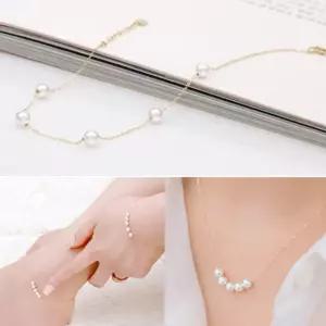 진주팔찌 골드 스와로브스키 진주 제작 팔찌 발찌 목걸이 14K