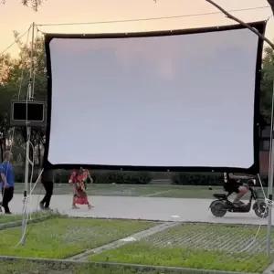 야외 대형 스크린천 이동식 부드러운 빔프로젝트