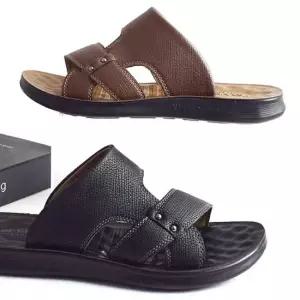 푹신한 쿠션 발이 편한 아저씨 슬리퍼 중년남성 룩 다용도신발 욕실화 스웨이드블로퍼