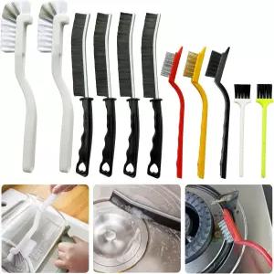 11개 틈새 청소 브러시 긴 손잡이가 있는 욕실 주방 변기 물컵 병 및 창문 홈용 작은