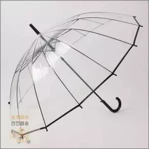투명 장우산 경량 롱 우산 원터치