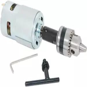 CHANCS DC 모터 775 12V /24V 기어 미니 테이블 톱 DIY 부품용 전기 드릴 척 포함 목재 절단용