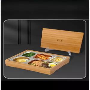 대나무 런치박스 도시락통 식판도시락통 1개 스텐 식판 직장인 304스테인레스