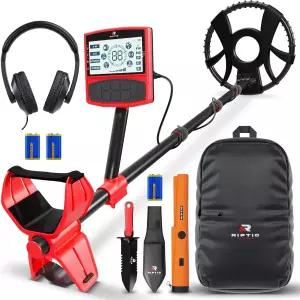 핀 포인터가 있는 립틱 금속 탐지기 - 방수 5가지 모드가 포인터 헤드폰 가방 단검 성인 전문가 해변 ip68