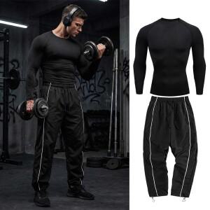 츄리닝세트 봄 운동복 트레이닝복 요가 헬스 사이클 빕숏 조깅 런닝 러닝 남성용 봄 가을 운동복 2피스 세