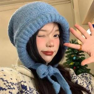 쿨링원단 남녀공용 니트 비니 모자 따뜻한 봉제 후드 목 칼라 스카프 캡 스키 콜드 바라클라바 보넷