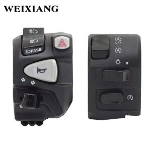 오토바이비상등 22mm 오토바이 핸들 제어 스위치 NMAX CT125 155 LED 노출증이있는 경적 헤드 라이트 회전 신호 버튼