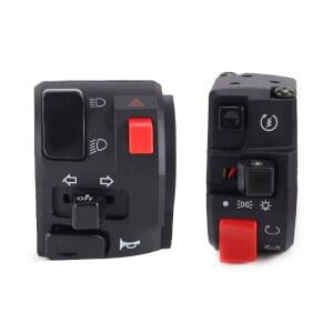 오토바이비상등 22mm 오토바이 스위치 경적 버튼 회전 신호 전기 안개 램프 라이트 시작 핸들 컨트롤러 유니버설