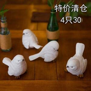 오목눈이인형 새오브제 귀여운 참새 피규어 모형 세트 4개 인테리어