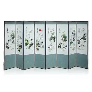 자수 백학도 8폭 병풍 수공예품 제기 목기 교자상 용품 제사