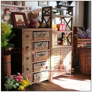 슬림 틈새 틈새수납장 수납 캐비닛 주방 빈티지 원목