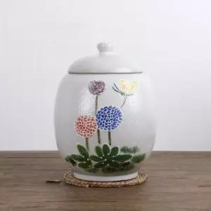 여주쌀독 민들레 잡곡단지 5kg 소금항아리 현관소금 쌀독 쌀항아리 쌀통 여주 도자기 쌀보관통 쌀벌레예방