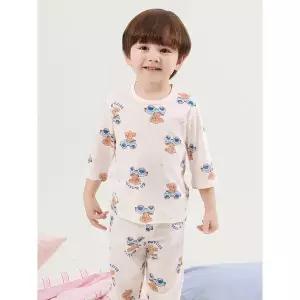 [하프클럽/] PL SS53-19 아동내복 7부 오가닉 순면 유아 아동 주니어 실내복 잠