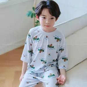 [하프클럽/] PL SS43-16 아동내복 모달 7부 유아 아동 봄 실내복 잠옷 상하